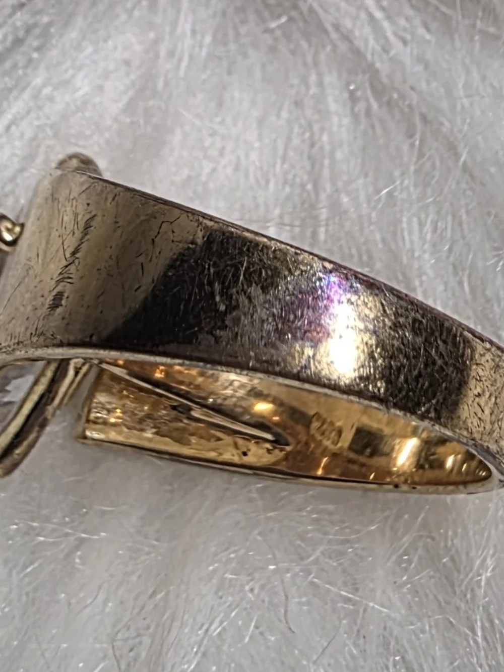 Gold Marquise-Cut Clear Stone Ring - Classic Gold Fashion Ring